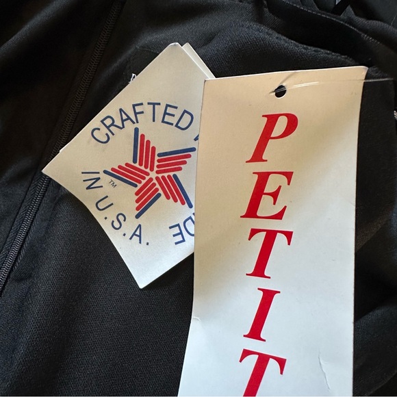 Betsy & Adam Black Ruched Ruffle Evening Column Maxi Gown 6P Old Hollywood Glam - Picture 13 of 16